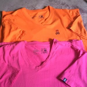 Two Psycho Bunny Men T-shirts size M